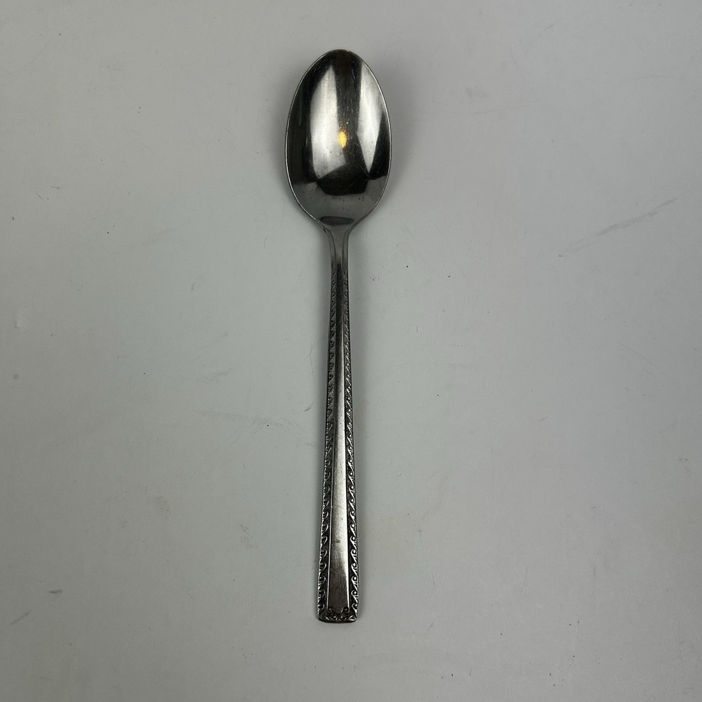UNKNOWN MFG WATERTOWN STAINLESS FLATWARE SCROLLED EDGE FLAT TIP JAPAN-single